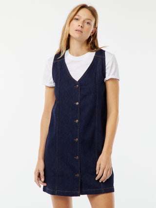 Robe en jean sans manches