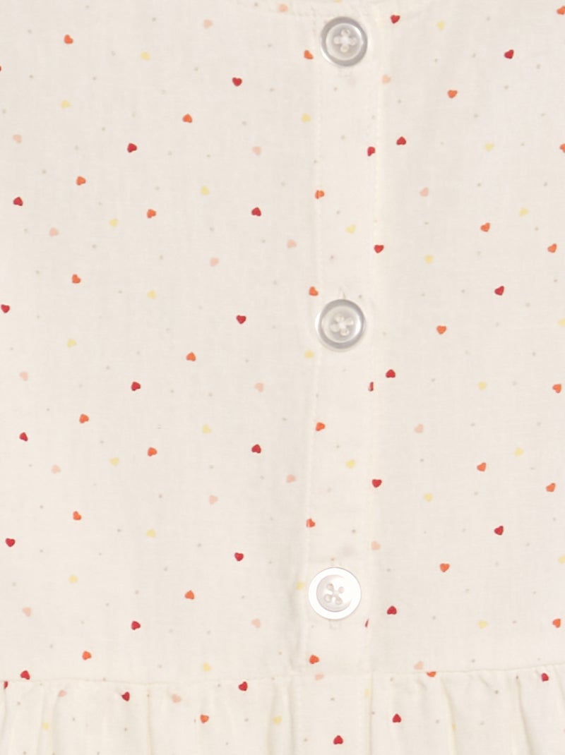 Robe en lin boutonnée Blanc - Kiabi