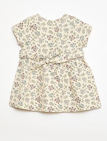 Robe en lin mélangé avec ceinture