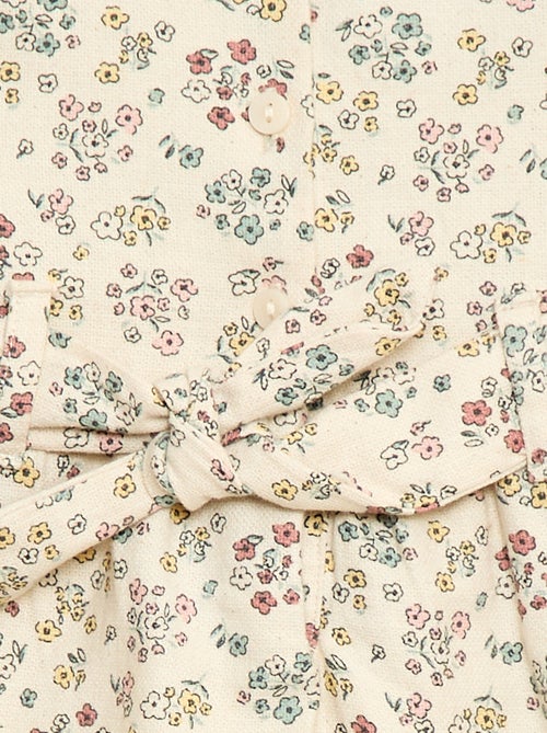 Robe en lin mélangé avec ceinture - Kiabi