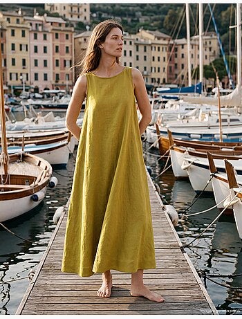 Robe en lin, mo fashion