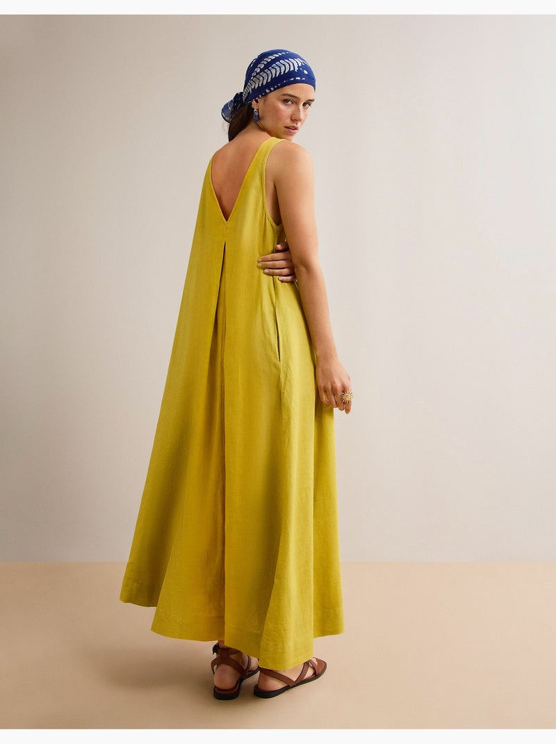 Robe en lin, mo fashion Jaune - Kiabi