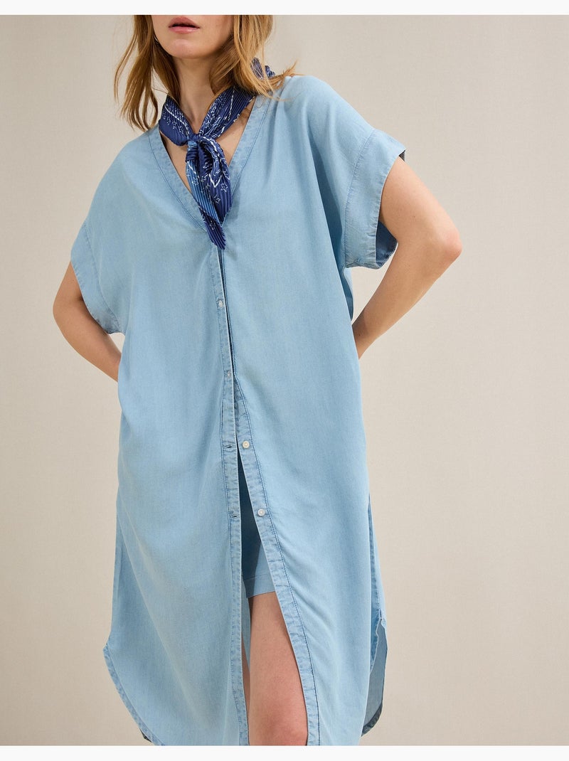 Robe en lyocell, MO Fashion Bleu - Kiabi