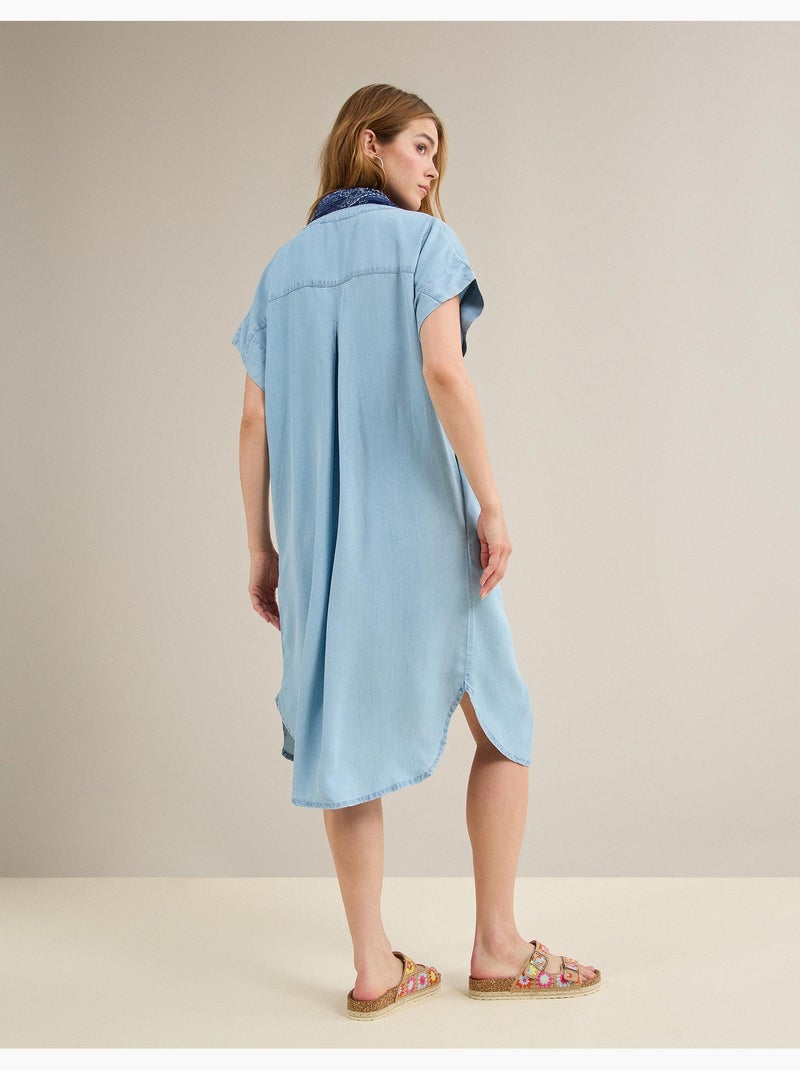 Robe en lyocell, MO Fashion Bleu - Kiabi