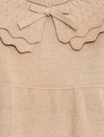 Robe en maille avec col claudine