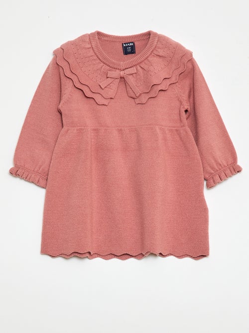 Robe en maille avec col claudine - Kiabi