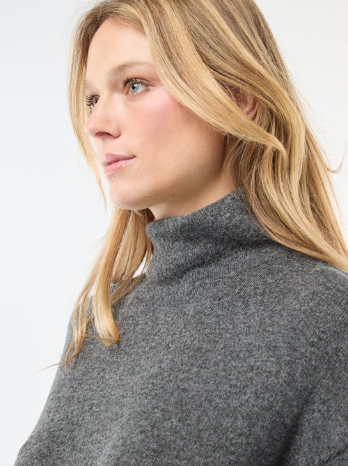 Robe en maille avec col montant - Kiabi