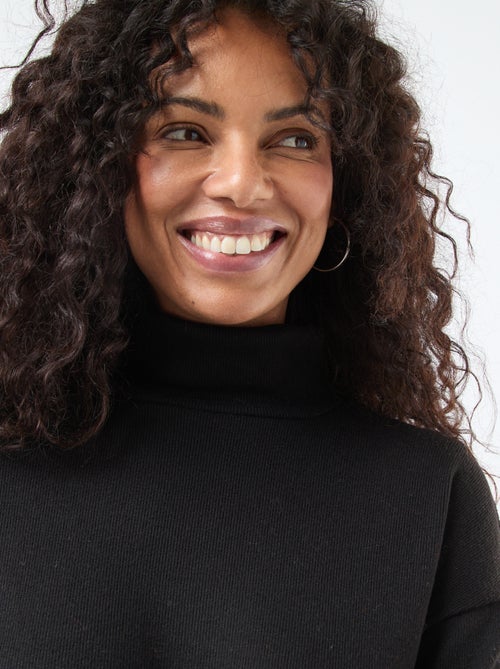 Robe en maille avec col montant - Kiabi