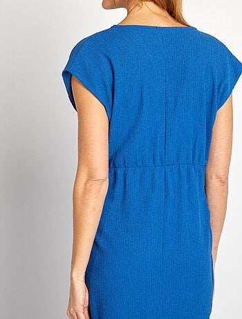 Robe en maille crêpe mi-longue