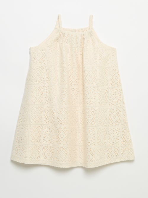 Robe en maille crochet avec bretelles non réglable - Kiabi