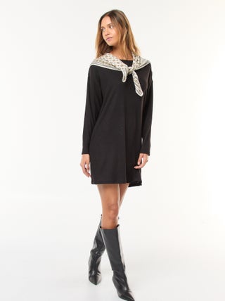 Robe en maille doudou à manches longues