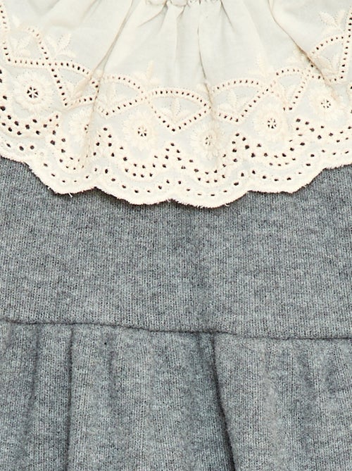 Robe en maille doudou avec col fantaisie - Kiabi