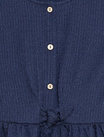 Robe en maille gaufrée boutonnée sur le devant