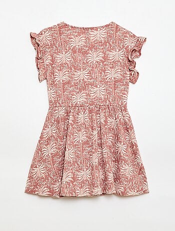 Robe en maille gaufrée boutonnée sur le devant