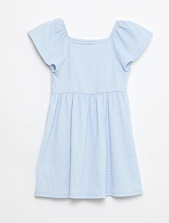 Robe en maille gaufrée uni