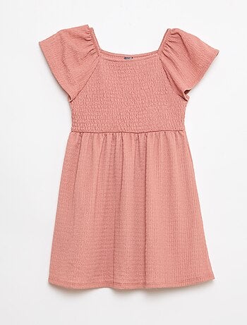 Robe en maille gaufrée uni