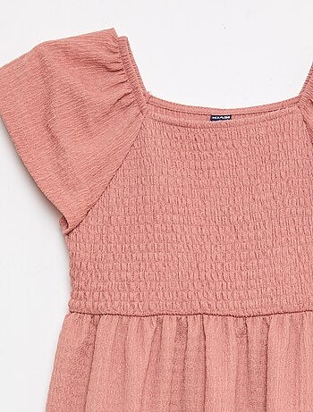 Robe en maille gaufrée uni