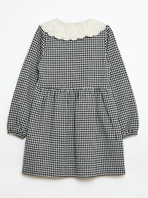 Robe en maille jacquard avec col claudine - Kiabi