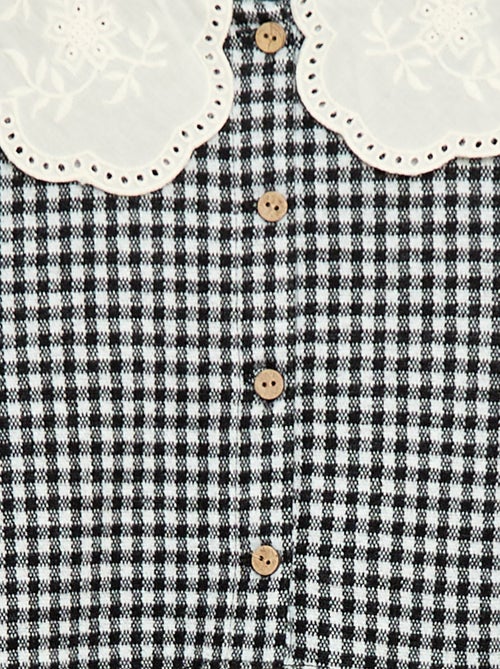 Robe en maille jacquard avec col claudine - Kiabi