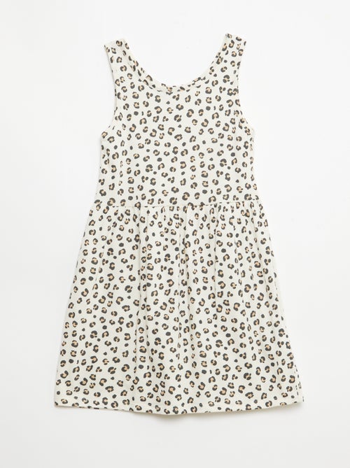 Robe en maille légère fine bretelles all-over en coton - Kiabi