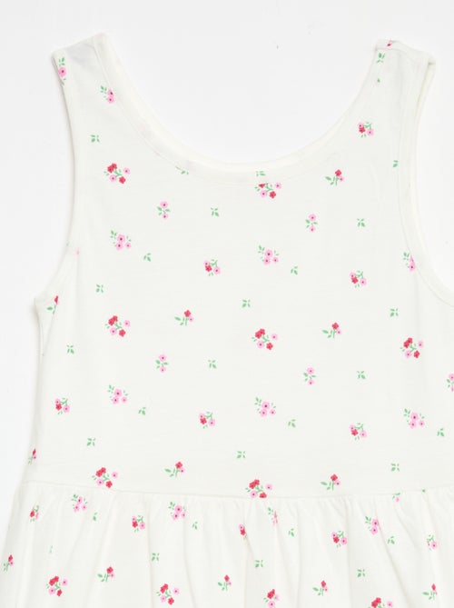 Robe en maille légère fine bretelles all-over en coton - Kiabi