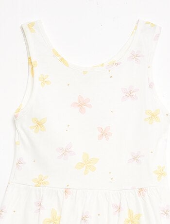 Robe en maille légère fine bretelles all-over en coton