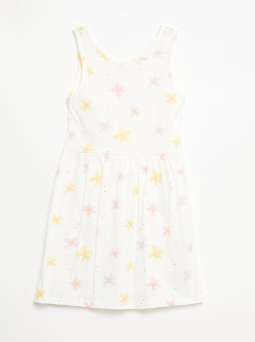 Robe en maille légère fine bretelles all-over en coton - Kiabi