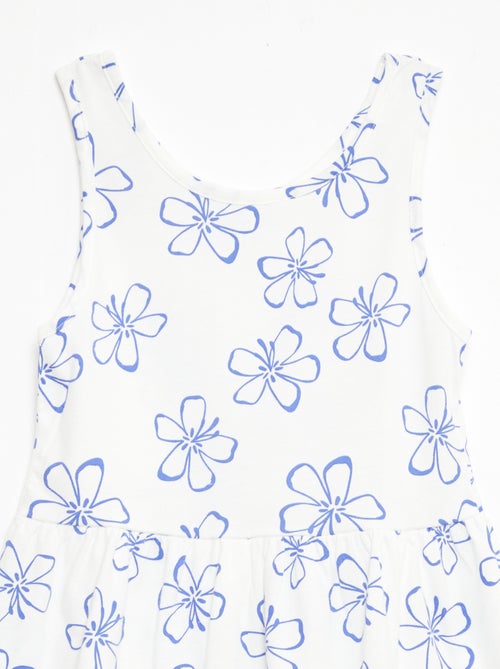 Robe en maille légère fine bretelles all-over en coton - Kiabi