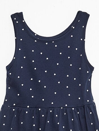 Robe en maille légère fine bretelles all-over en coton