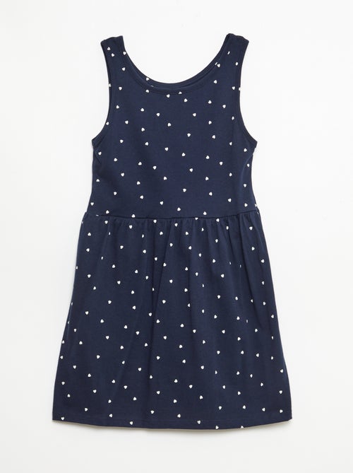 Robe en maille légère fine bretelles all-over en coton - Kiabi