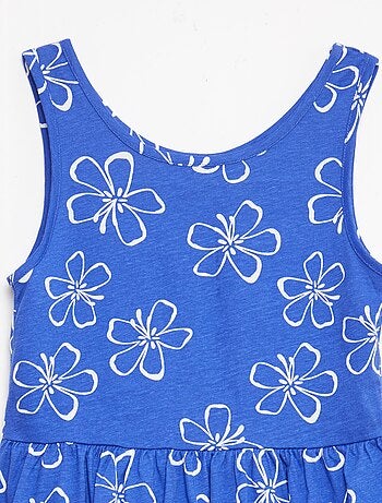 Robe en maille légère fine bretelles all-over en coton