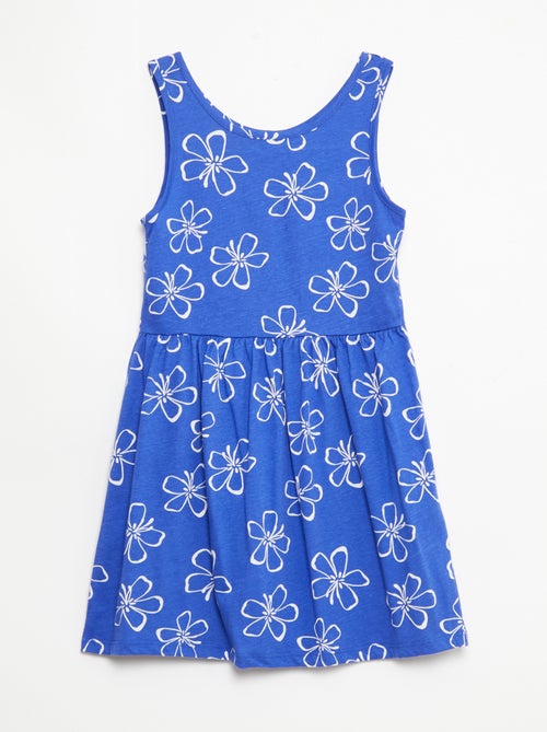 Robe en maille légère fine bretelles all-over en coton - Kiabi