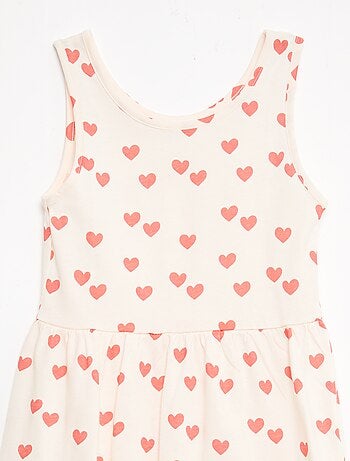 Robe en maille légère fine bretelles all-over en coton