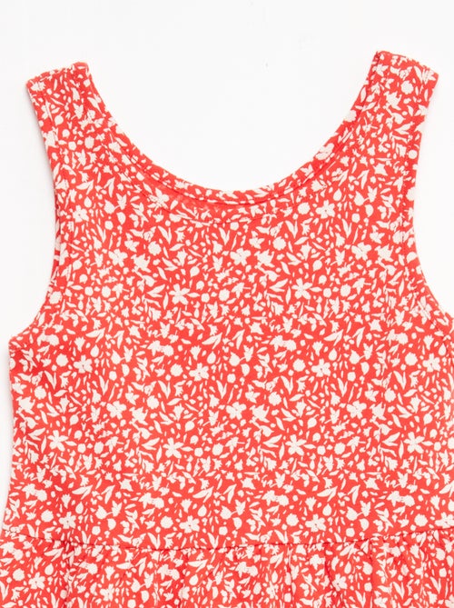 Robe en maille légère fine bretelles all-over en coton - Kiabi