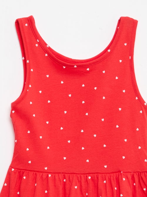 Robe en maille légère fine bretelles all-over en coton - Kiabi