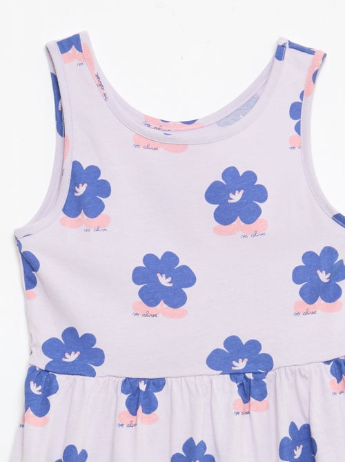 Robe en maille légère fine bretelles all-over en coton - Kiabi