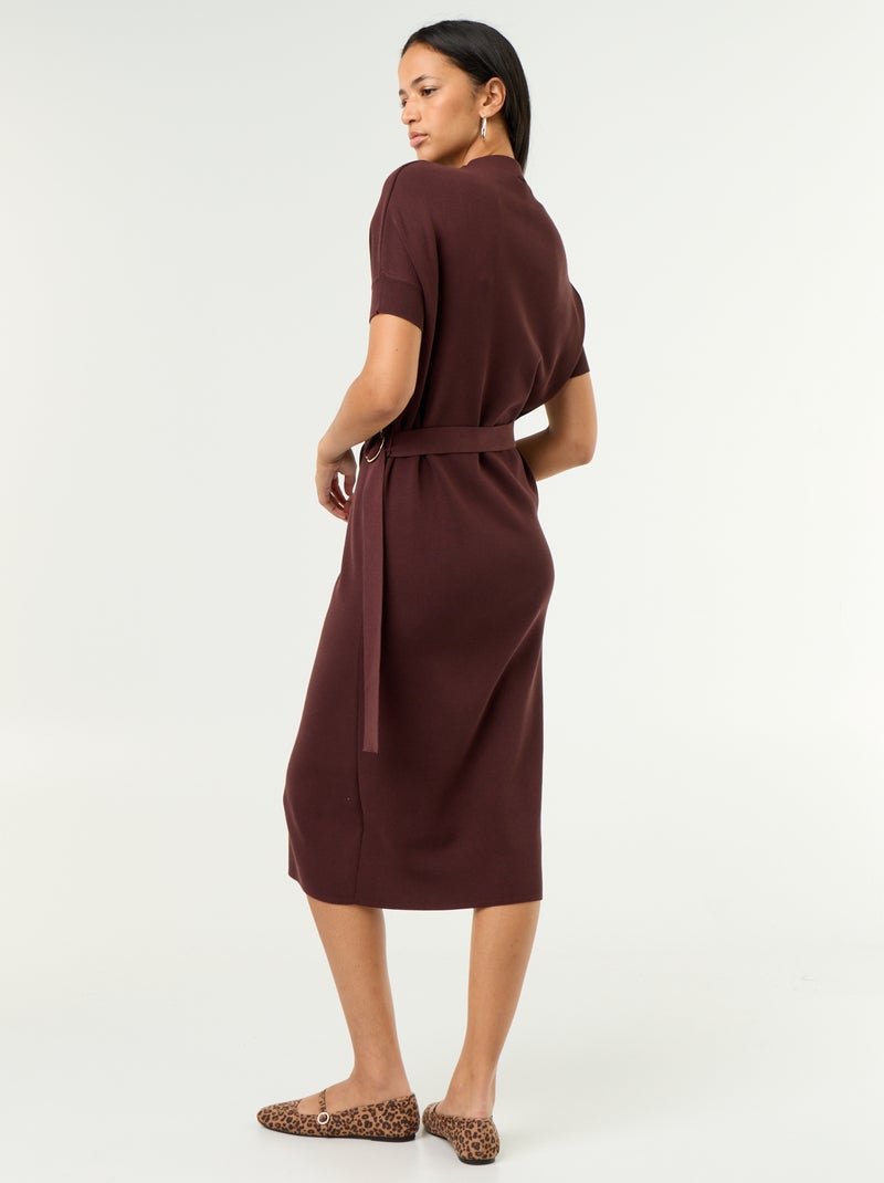Robe en maille lourde Violet - Kiabi