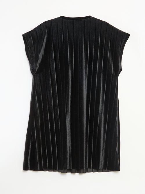 Robe en maille velvet avec gros nœud - Kiabi