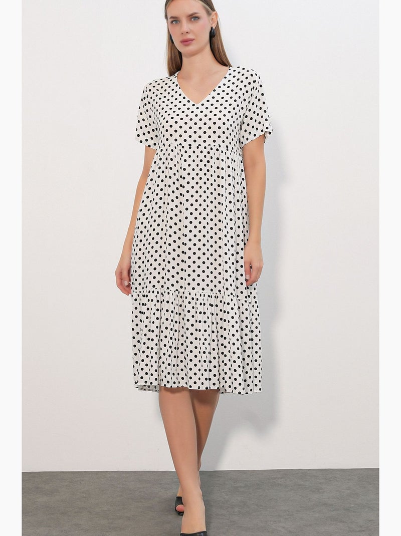 Robe en maille viscose bdart Blanc cassé - Kiabi