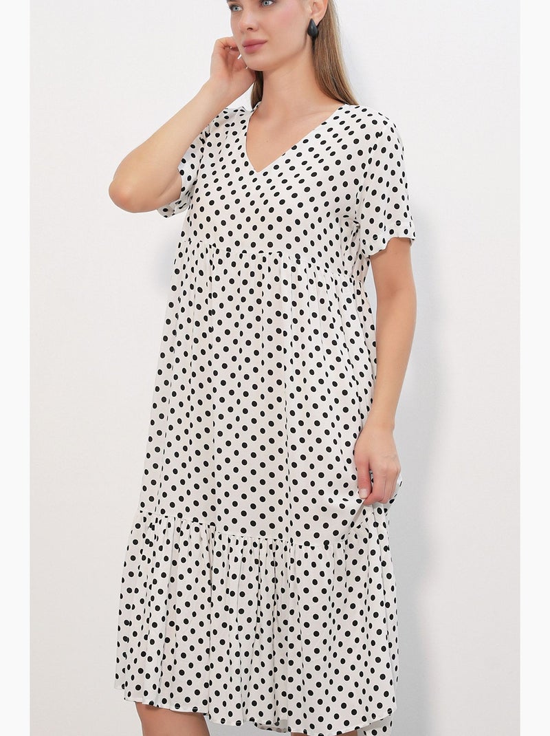 Robe en maille viscose bdart Blanc cassé - Kiabi
