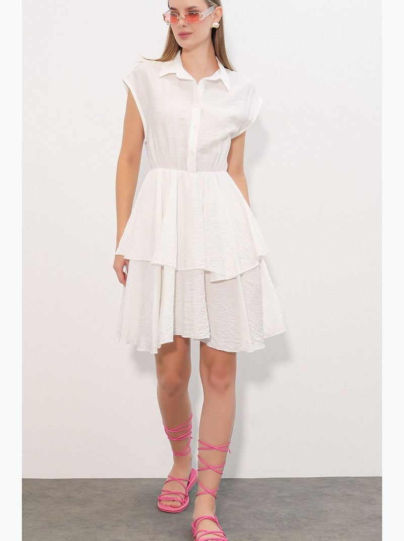 Robe en maille viscose et nylon bdart Blanc - Kiabi