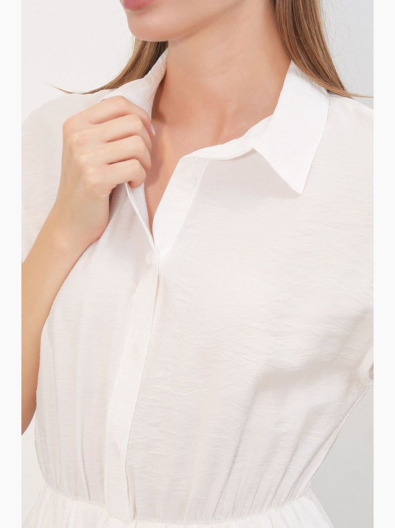 Robe en maille viscose et nylon bdart Blanc - Kiabi