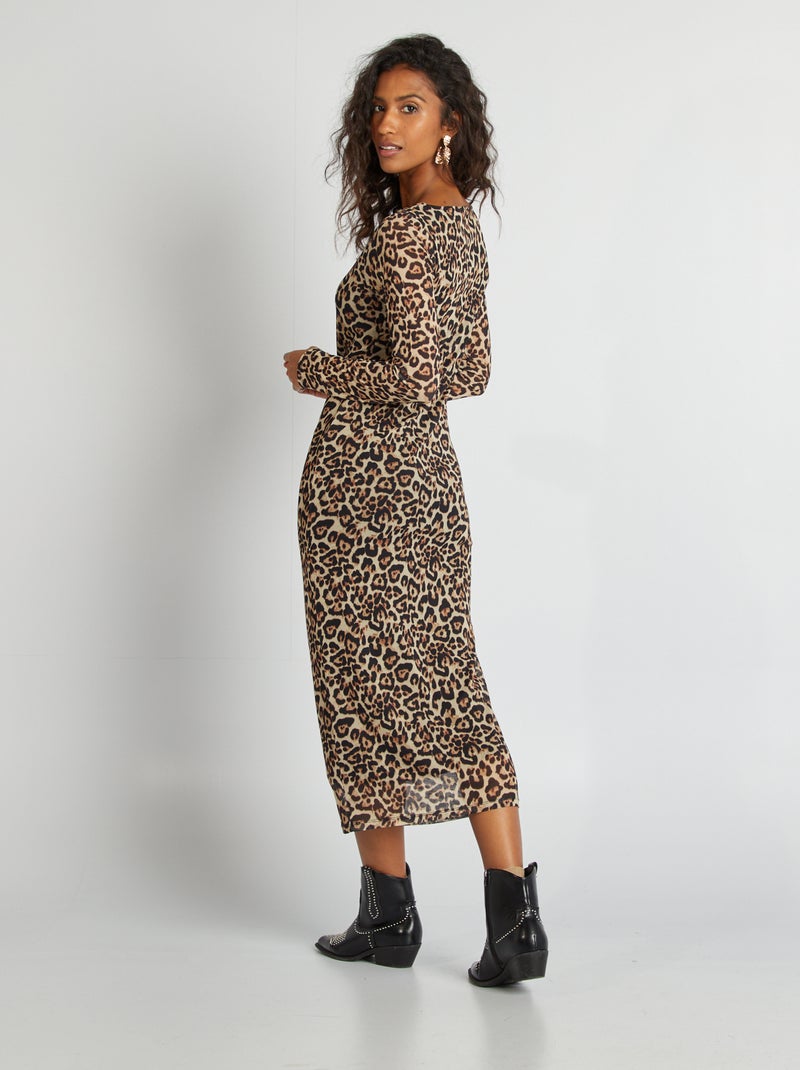 Robe en mesh imprimée Léopard - Kiabi