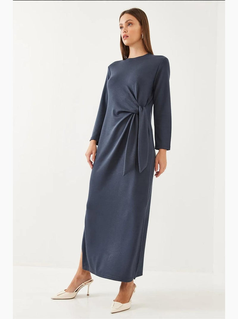 Robe en modal à détails noués lucci Bleu marine - Kiabi