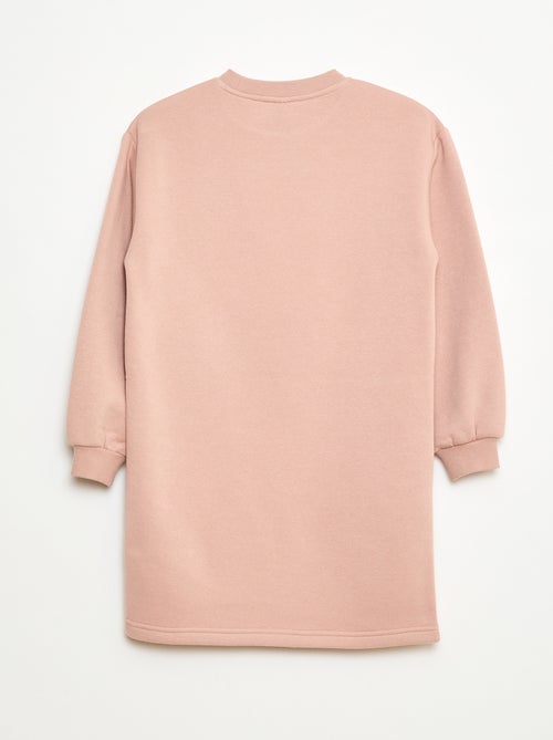 Robe en molleton avec animation sequins pailletés - Kiabi