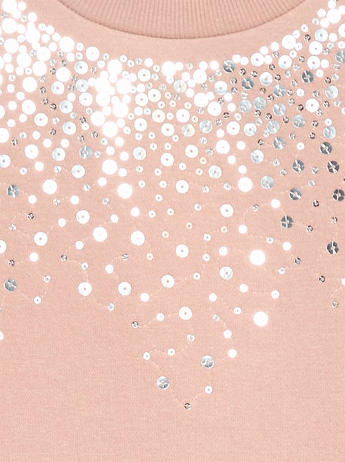 Robe en molleton avec animation sequins pailletés - Kiabi