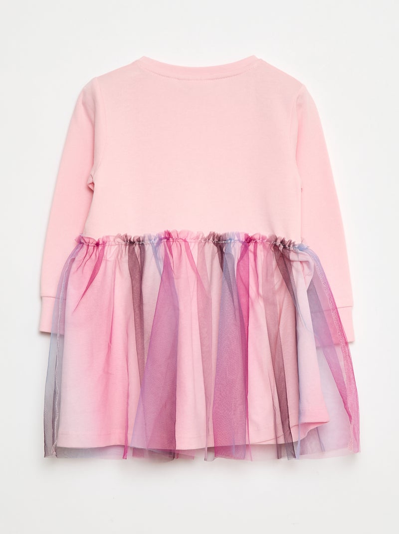 Robe en molleton et tulle 'Guppy' Rose - Kiabi