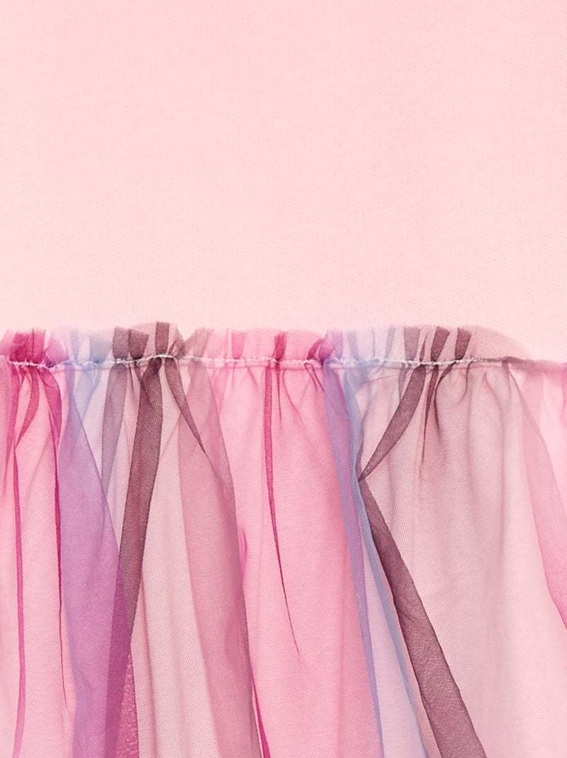 Robe en molleton et tulle 'Guppy' Rose - Kiabi