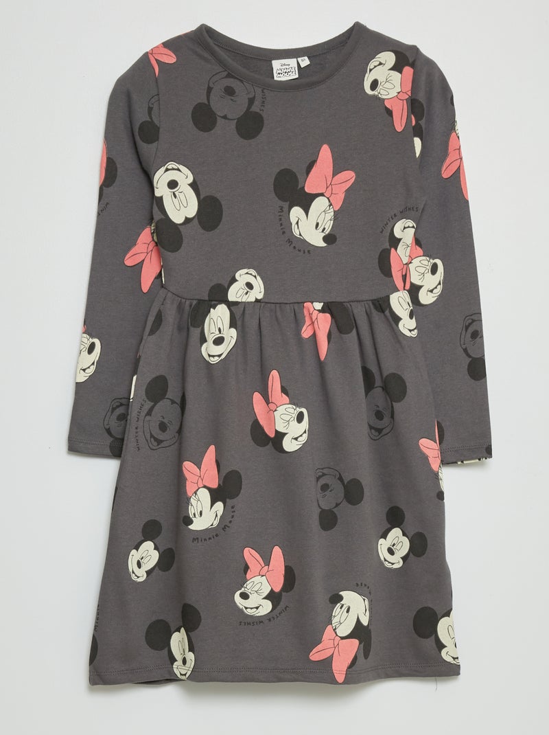 Robe en molleton 'Mickey et 'Minnie' Gris - Kiabi