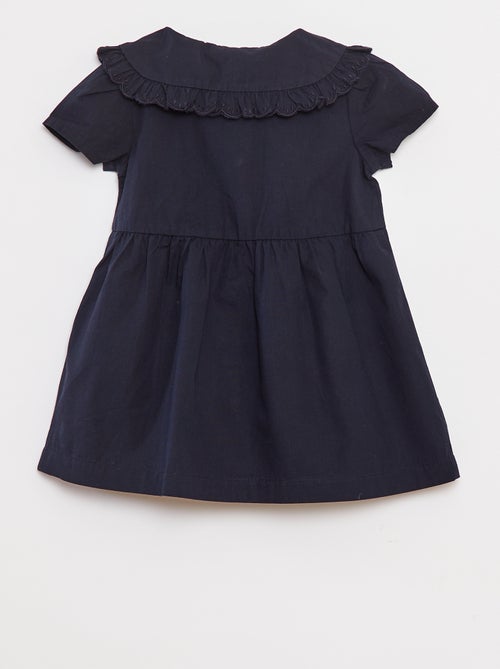 Robe en popeline avec ouverture boutonnée - Kiabi